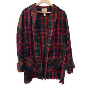 Locharron Vintage Made in Scotland Tartan Plaid Wool Blanket Coat